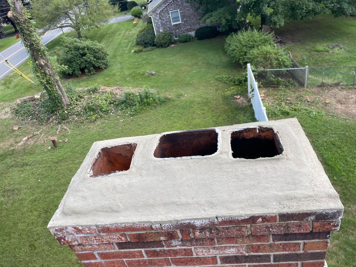 Chimney crown repair in Greater Boston