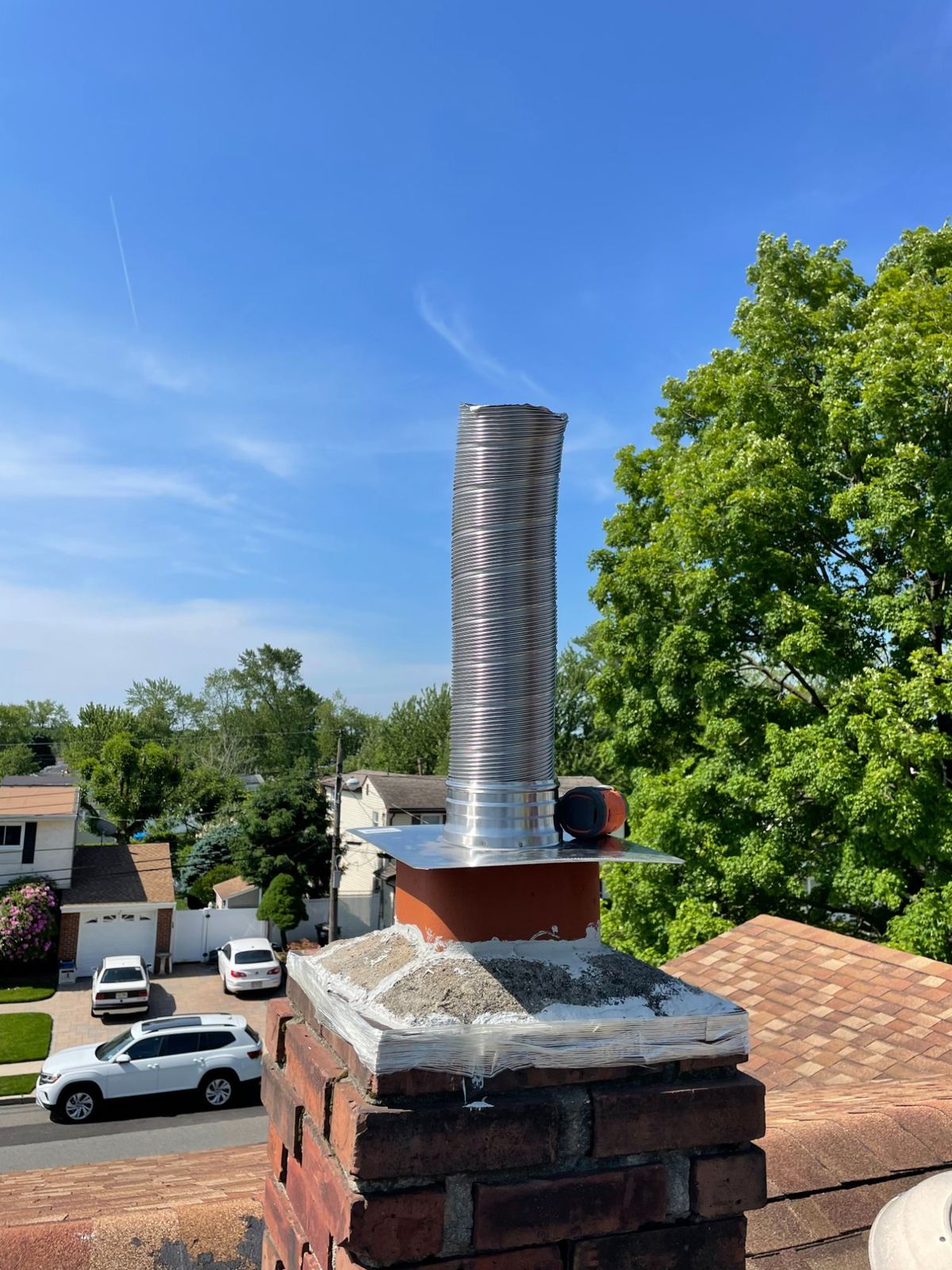 Chimney liner installation in Greater Boston