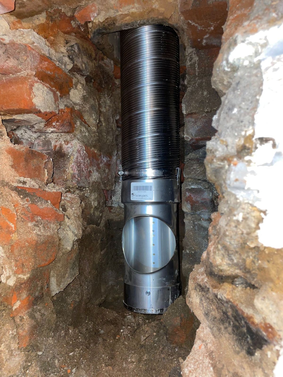 Inside chimney flue inspection in Greater Boston